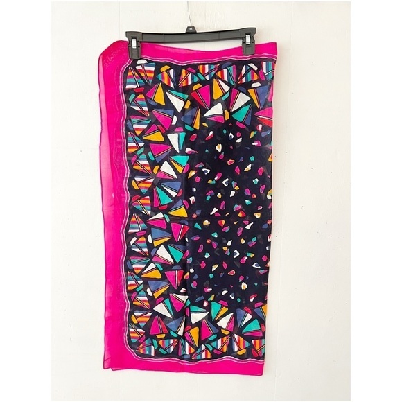 Ginnie Johansen Abstract Sails Print 32” Square Scarf - Picture 4 of 8